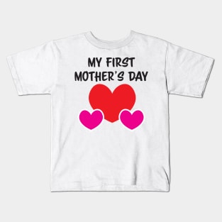 My First Mother's day mother of twin girls Kids T-Shirt